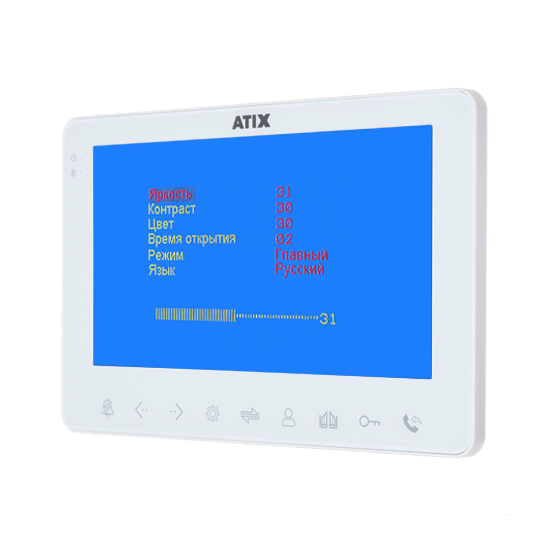   Монитор видеодомофона  ATIX AT-I-M710C/T White 