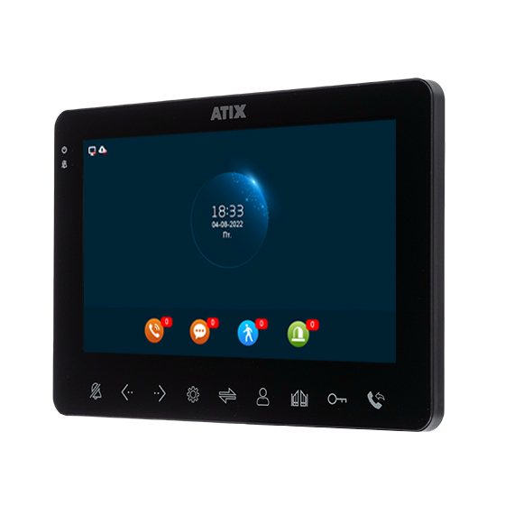   Монитор видеодомофона  ATIX AT-I-M711F/T Black 