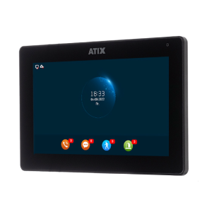   Монитор видеодомофона  ATIX AT-I-M721F/IW Black 